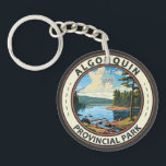 Algonquin Provincial Park Travel Art Vintage Keychain<br><div class="desc">Algonquin Provincial Park vector artwork design.  Its forests,  rivers and numerous lakes,  including the large Lake of Two Rivers,  are home to moose,  bears and common loons.</div>