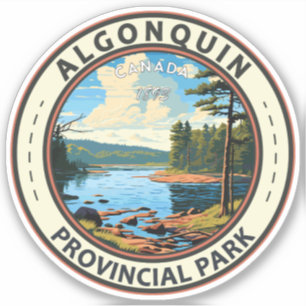 Algonquin Provincial Park Travel Art Vintage Sticker
