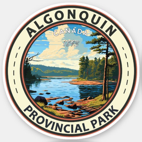 Algonquin Provincial Park Travel Art Vintage Sticker