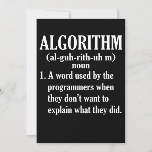 Algorithm Definition Computer Programming Invitation