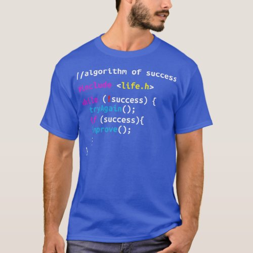 Algorithm Of Success Programmer Coder Coding Joke T_Shirt