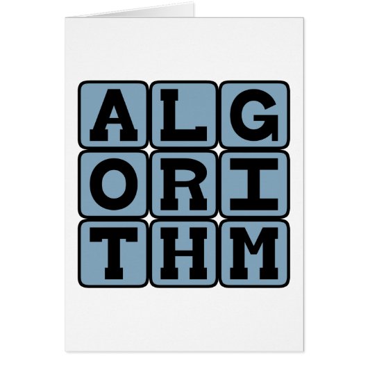 Algorithm, Procedure for Calculations Cards (Front)