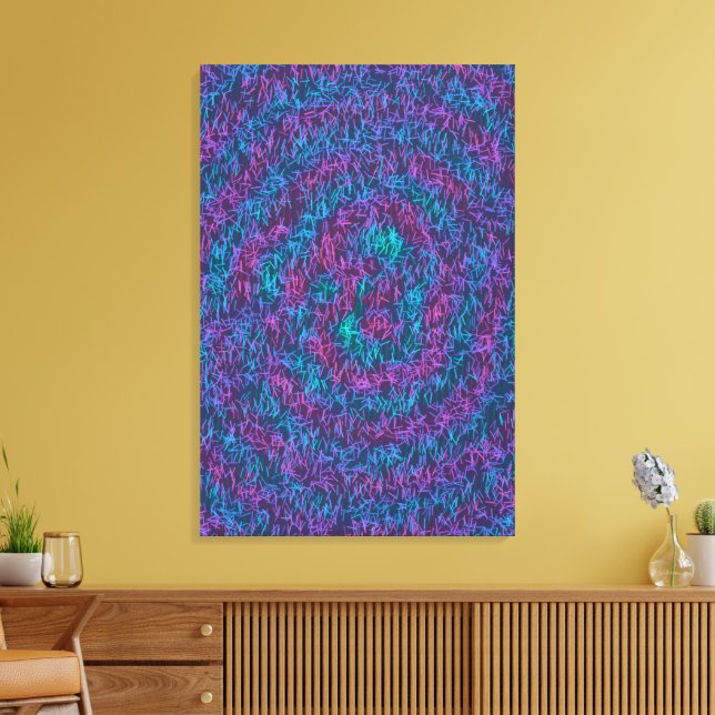 Algorithmic Mathematical Art Pattern  Canvas Print (Insitu(LivingRoom))