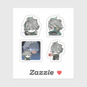 Alhaitham Genshin Impact 4 Pack Sticker Sheet