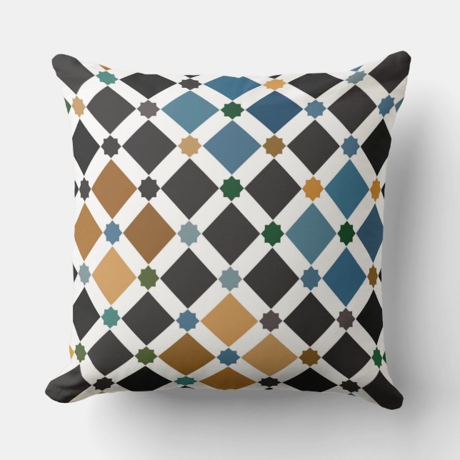 Alhambra Baby Pillow – Soft Geometric Square Patte (Front)