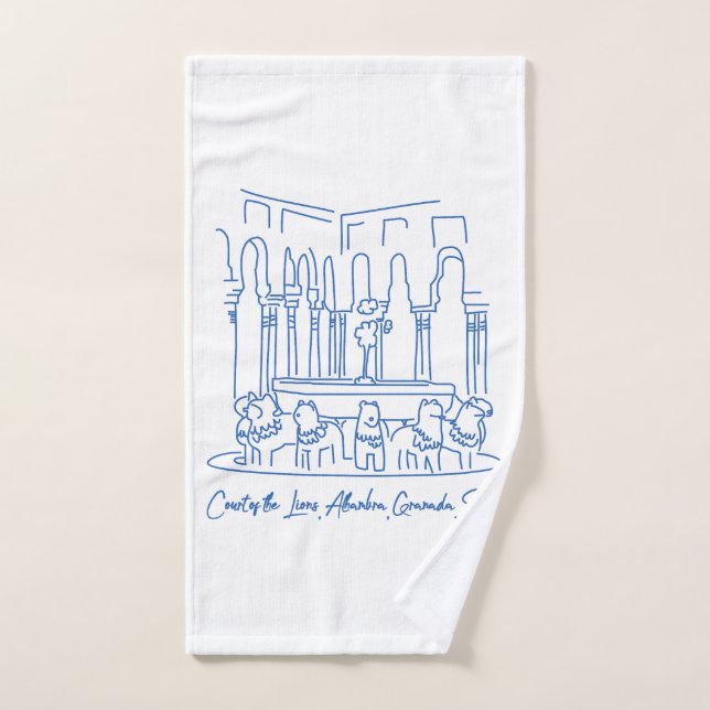 Alhambra Court of the Lions 1 Bath Towel Set (Hand Towel)