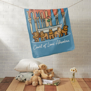 Alhambra Court of the Lions 3 Baby Blanket