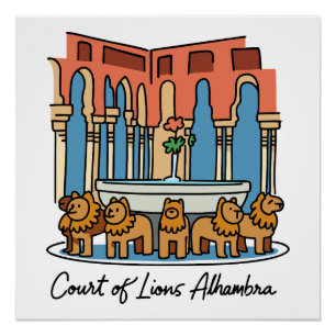 Alhambra Court of the Lions 3 Poster