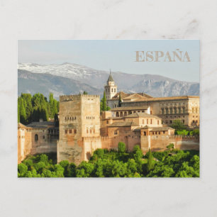 Alhambra de Granada in Andalucía, España Postcard