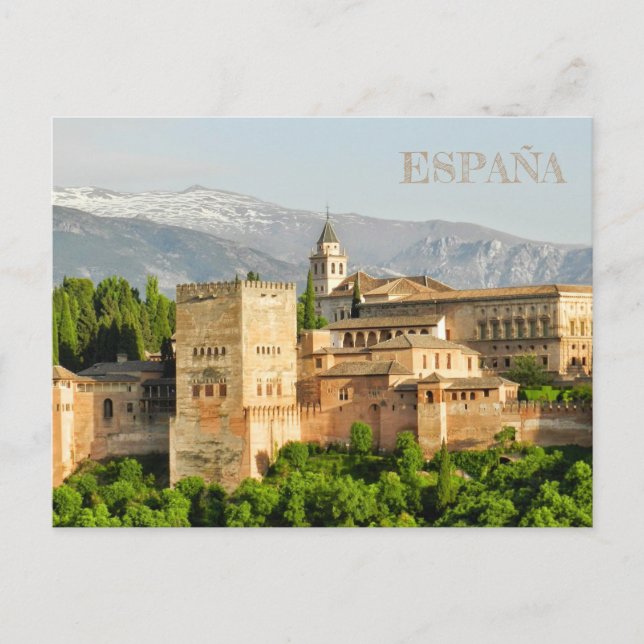 Alhambra de Granada in Andalucía, España Postcard (Front)