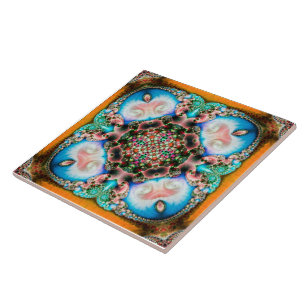 Alhambra Fractal - Ceramic Tile