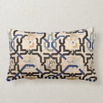 Alhambra Geometric Pattern Lumbar Pillow by TO_photogirl at Zazzle