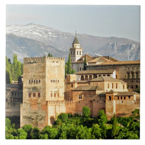 Alhambra Granada Andalusia Spain Ceramic Tile