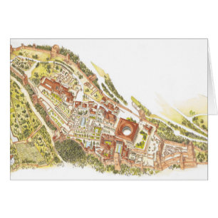 Alhambra Granada Spain. Aerial view Cards