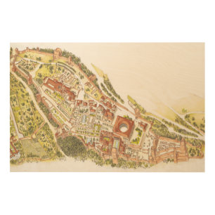Alhambra Granada Spain. Aerial view Wood Wall Decor