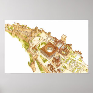 Alhambra Granada Spain. Castle and palaces Poster