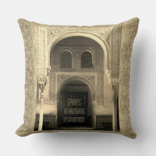Alhambra, Granada, Spain (customizable) Throw Pillow