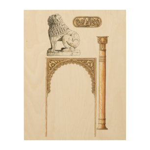 Alhambra Granada Spain. Details Wood Wall Art