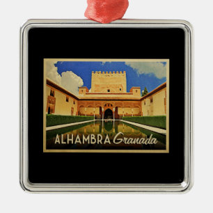 Alhambra Granada Spain Metal Ornament