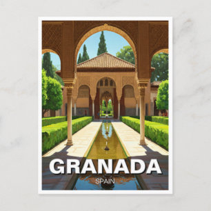 Alhambra Granada Spain Travel Postcard