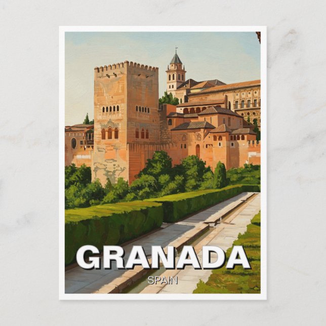 Alhambra Granada Spain Travel Postcard (Front)