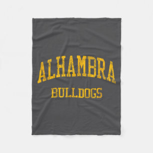Alhambra High School Hs Martinez Ca Vintage Srts Fleece Blanket