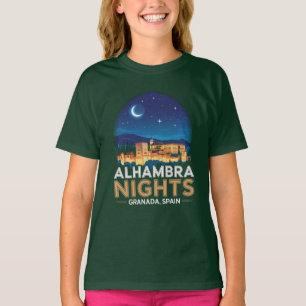 Alhambra Nights- Granada Spain Travel Art T-Shirt