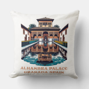 Alhambra Palace Granada Spain Throw Pillow