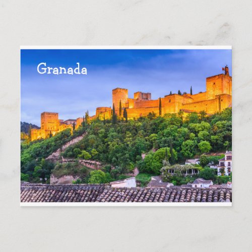 Alhambra palace postcard