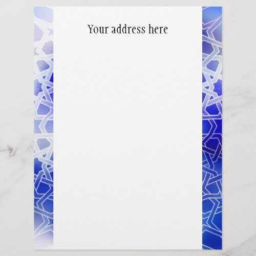 Alhambra Pattern Blue Letterhead