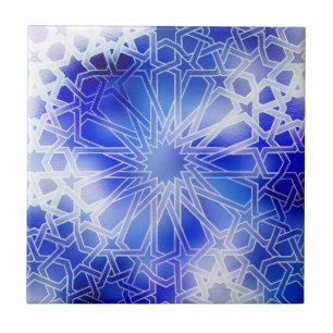 Alhambra Pattern Blue Tile