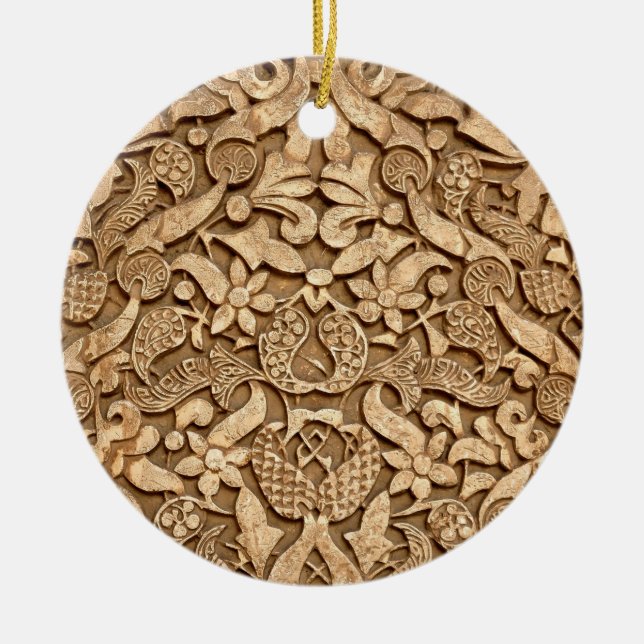 Alhambra pattern ceramic ornament (Front)