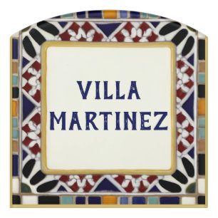 Alhambra Personal Family Custom House Name Sign