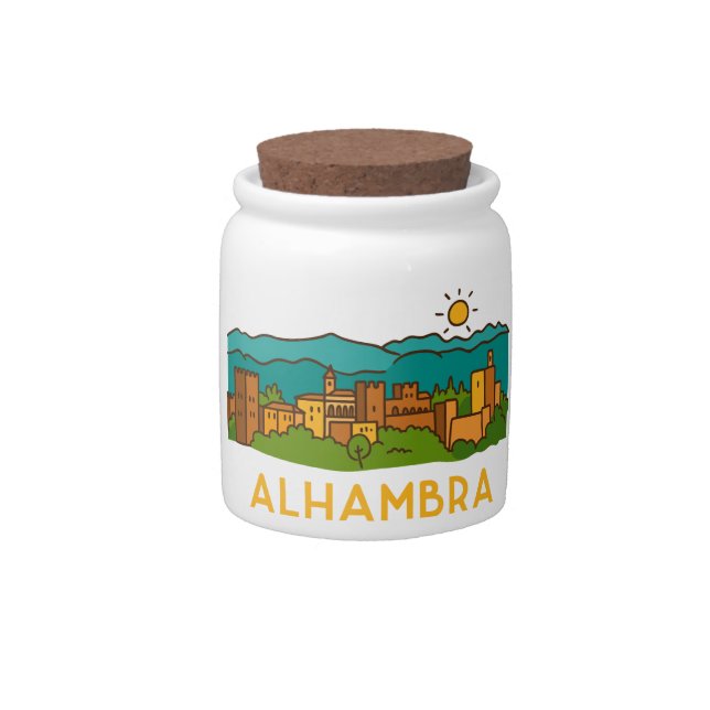 Alhambra Sunset 2 Candy Jar (Front)