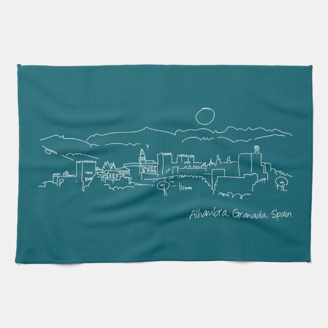 Alhambra Sunset Kitchen Towel (Horizontal)