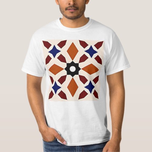 Alhambra tiles flower vintage T_Shirt