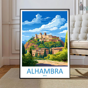 Alhambra Travel Print Wall Art Alhambra Wall Hangi