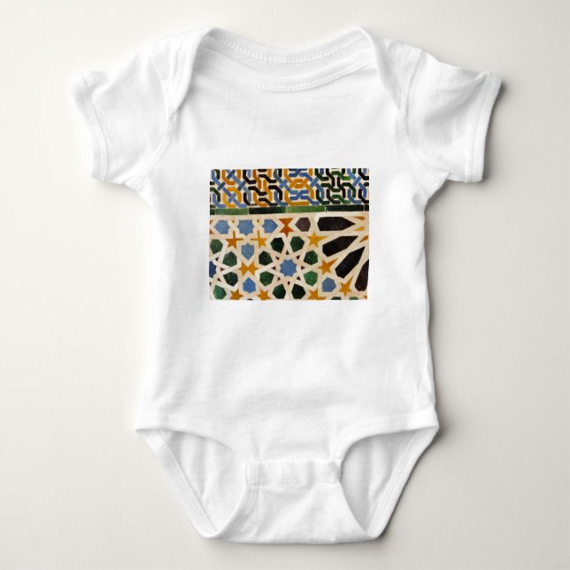 Alhambra Wall Tile #3 Baby Bodysuit (Front)