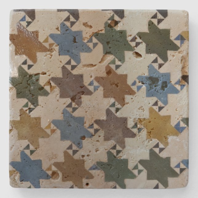 Alhambra Wall Tile #5 Stone Coaster (Front)