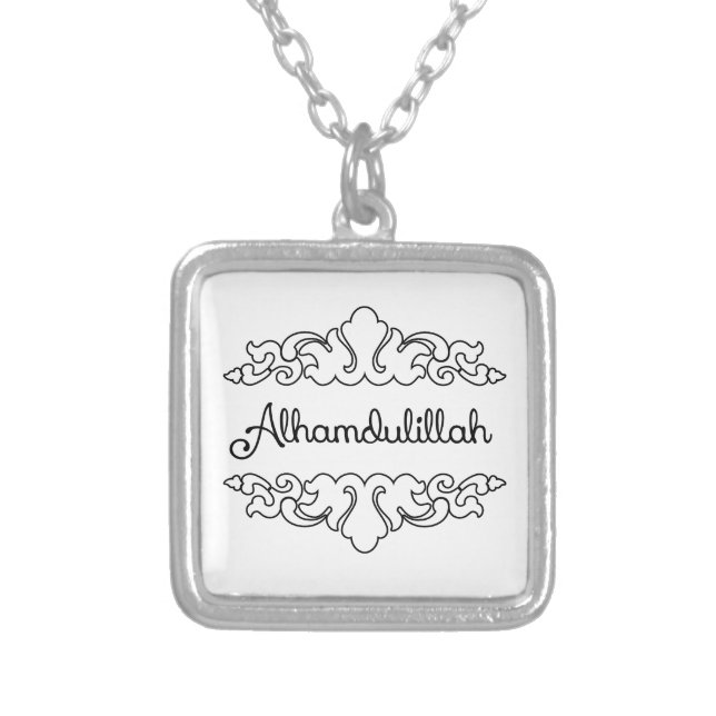 Alhamdulillah Silver Plated Necklace (Front)