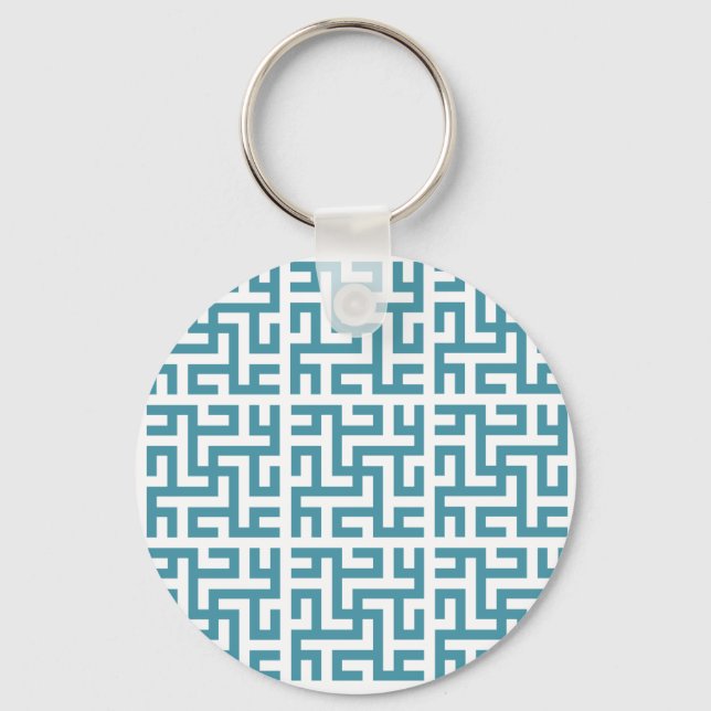 Ali grid-blue keychain (Front)
