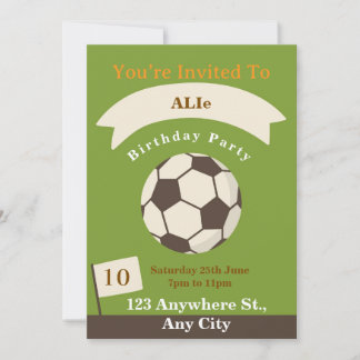 Ali Loves Football Invitation Card