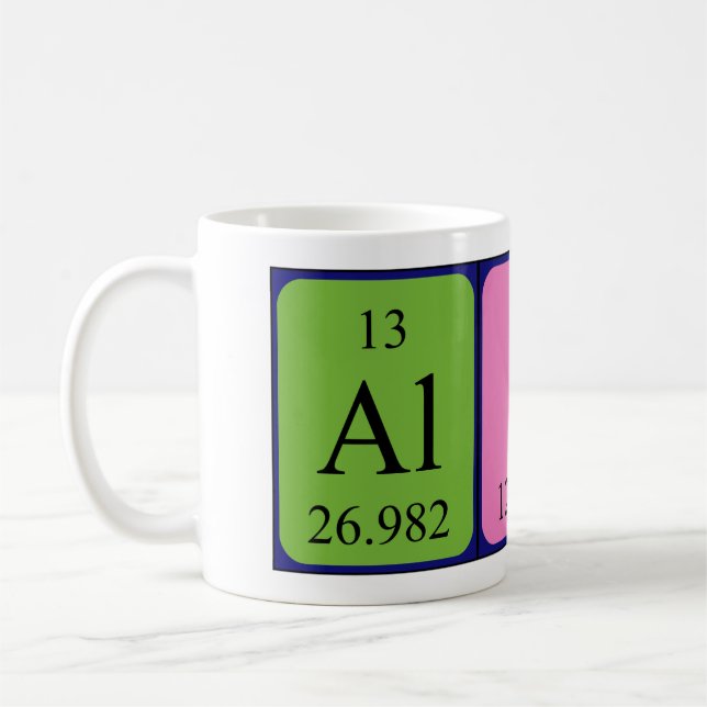 Alica periodic table name mug (Left)