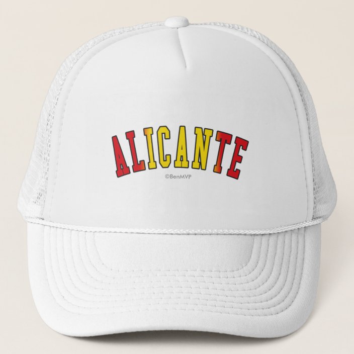 Alicante in Spain National Flag Colors Hat