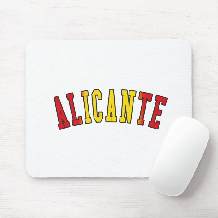 Alicante in Spain National Flag Colors Mousepad