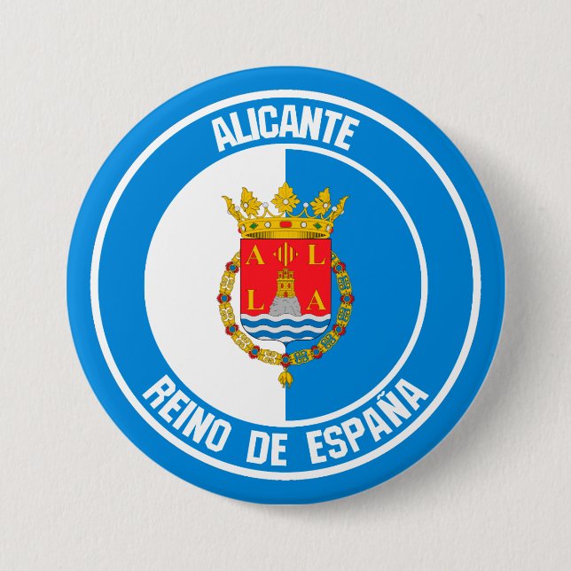 Alicante Round Emblem Button (Front)