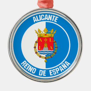 Alicante Round Emblem Metal Ornament