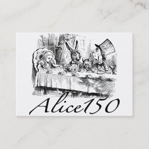 Alice150 Alice in Wonderland 150th Anniversary Business Card