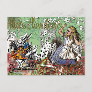 alice adventure cards wonderland hatter rabbit 