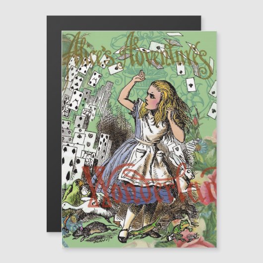 alice adventure cards wonderland hatter rabbit  (Front/Back)
